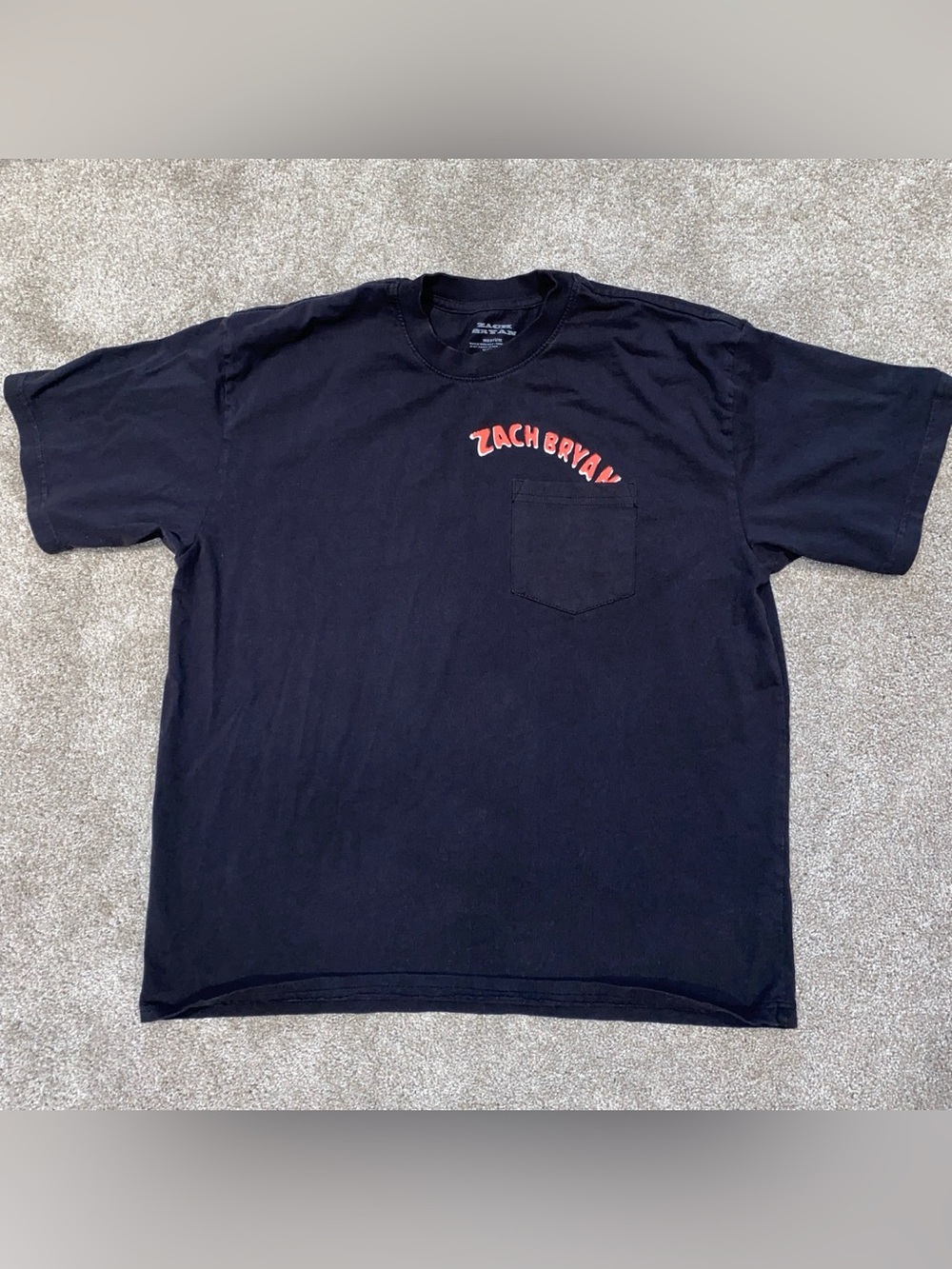 Zach Bryan Official Tour Merch Pocket Arch T Shirt Woman’s M Authentic